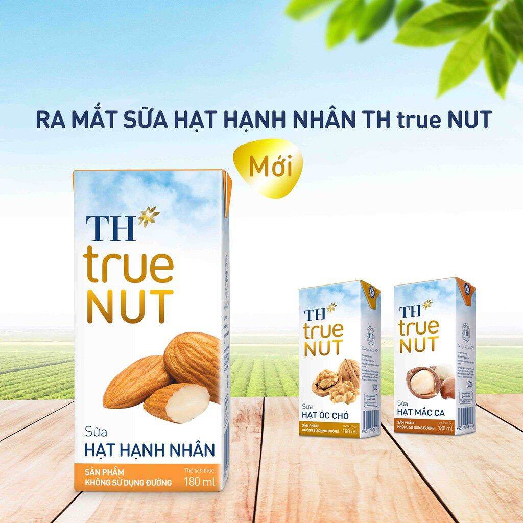 [HCM]Lốc sữa hạt TH true Nut 180ml × 4 hộp