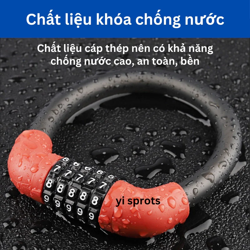 Khoá dây 5 số bản dây siêu to, chống trộm, rất an toàn