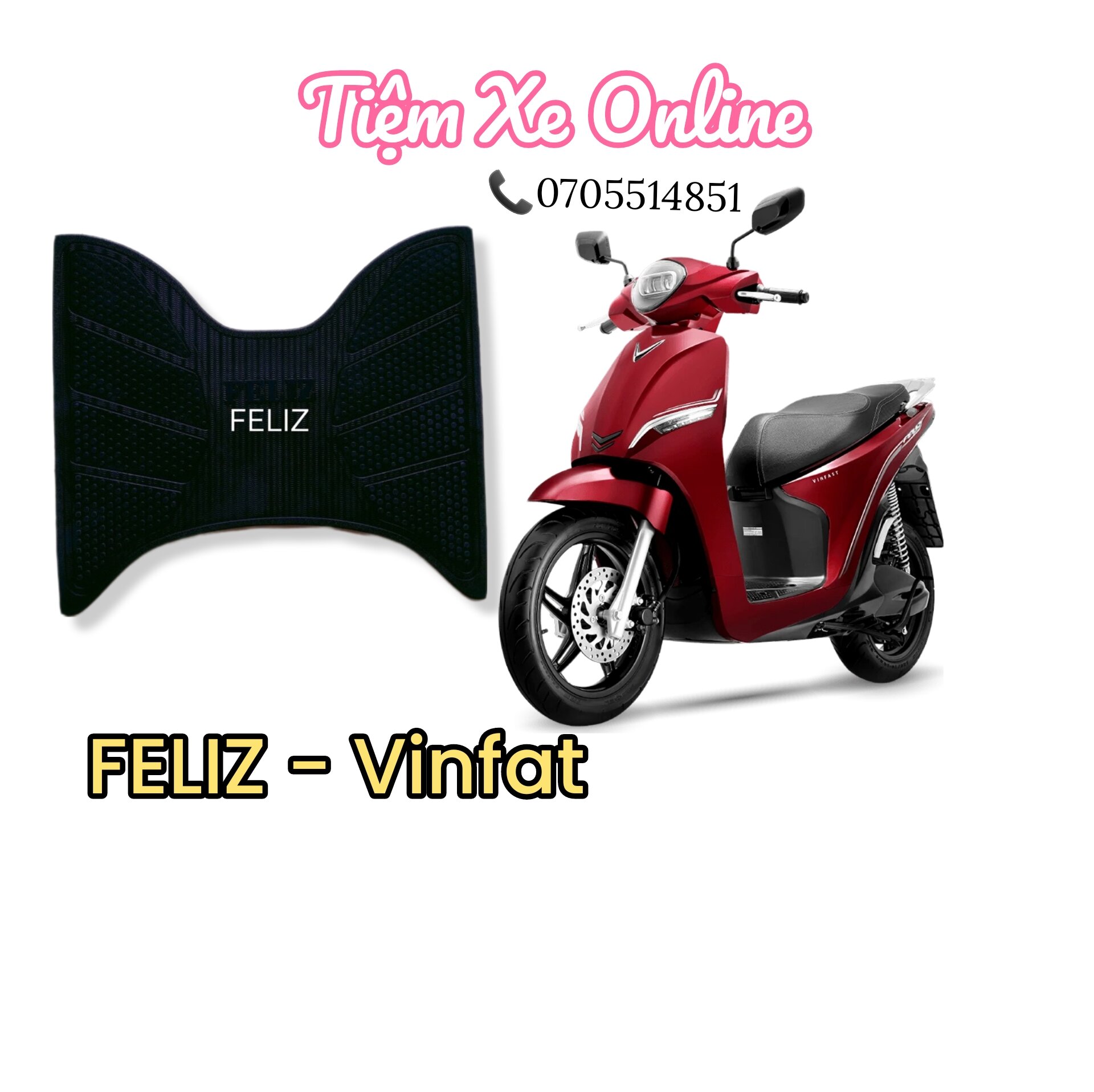 Thảm lót sàn cao su xe điện Theon Finliz Vinfat