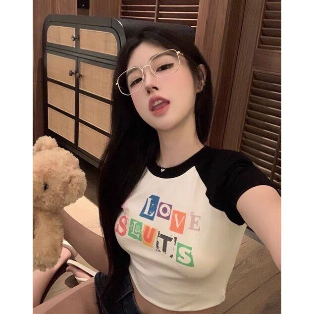 ÁO CROPTOP KIỂU IN CHỮ LODE