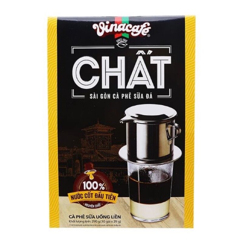 Cà Phê Sữa Chất Thơm Ngon Đậm Vị Vinacafe (10gói x 29g) DATE MỚI