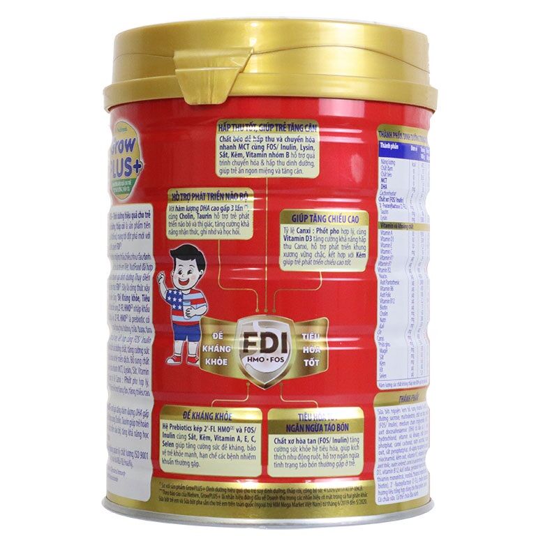 Sữa bột Nutifood Grow Plus+ Đỏ 900g