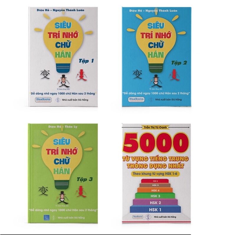 Sách - Combo siêu trí nhớ chữ Hán, học nhớ chữ Hán bằng phương pháp chiết tự