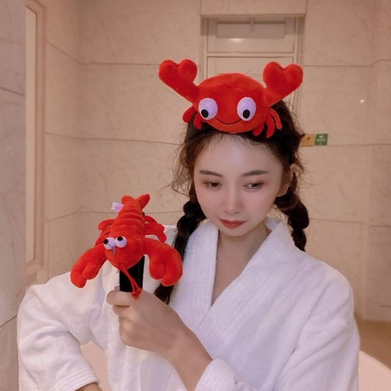 Bờm cài tóc, băng đô hình tôm hùm và cua đỏ.
