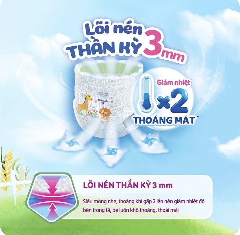 Tả quần Bobby size XXL76 tặng 8 miếng