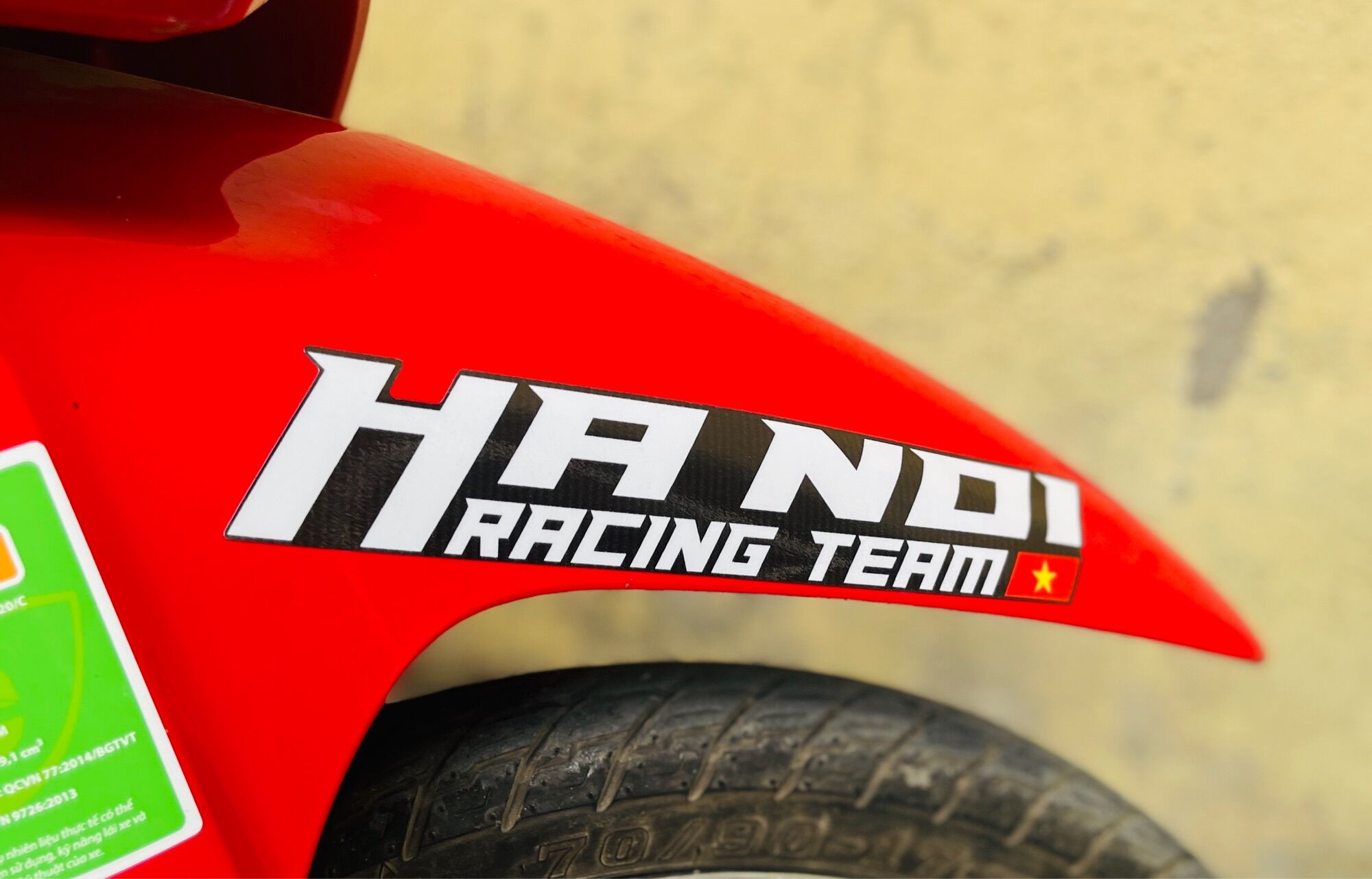 Tem Ha Noi Racing Kích Thước 20cm Trang Trí Xe