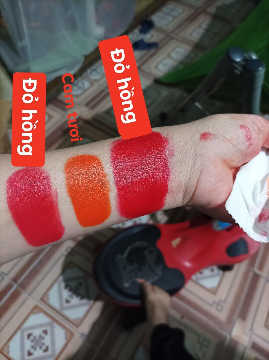 son gấc màu đỏ hồng