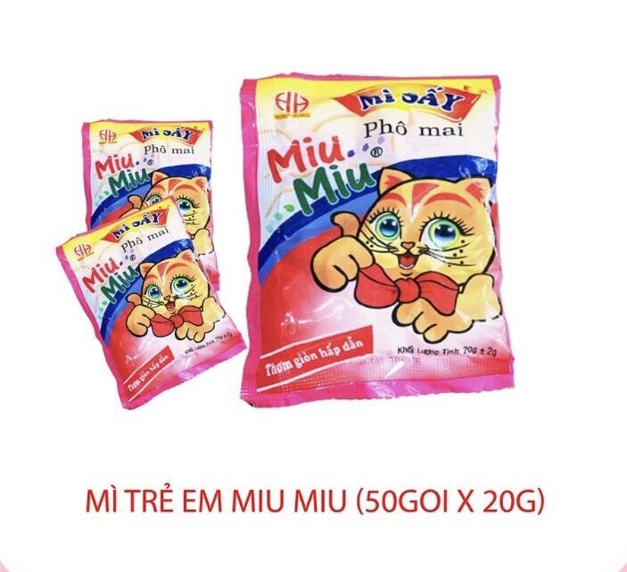Combo 40 gói mì sấy phô mai trẻ em miu miu tuổi thơ