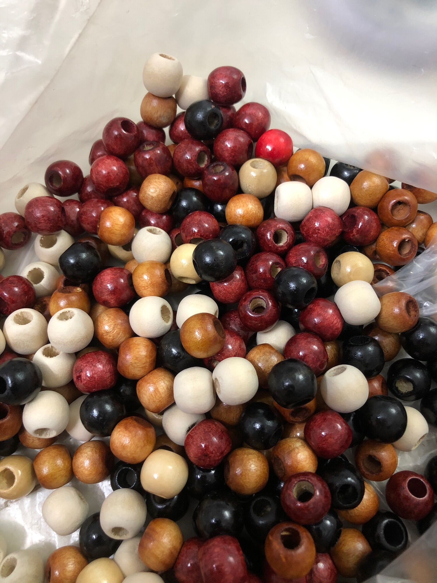 Hạt gỗ 14mm phi 5 lỗ to là đồ trang trí phụ kiện handmade macrame