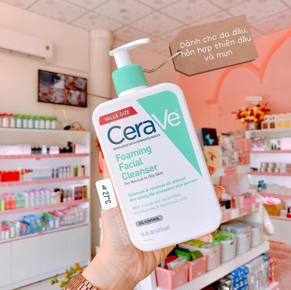 Sữa rửa mặt Cerave cho da dầu Pháp