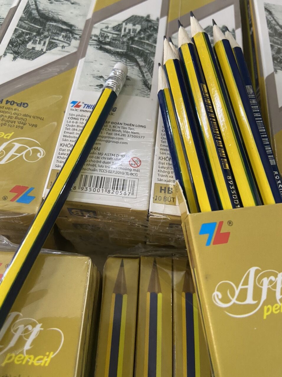 Hộp 10 cây bút chì HB Thiên Long