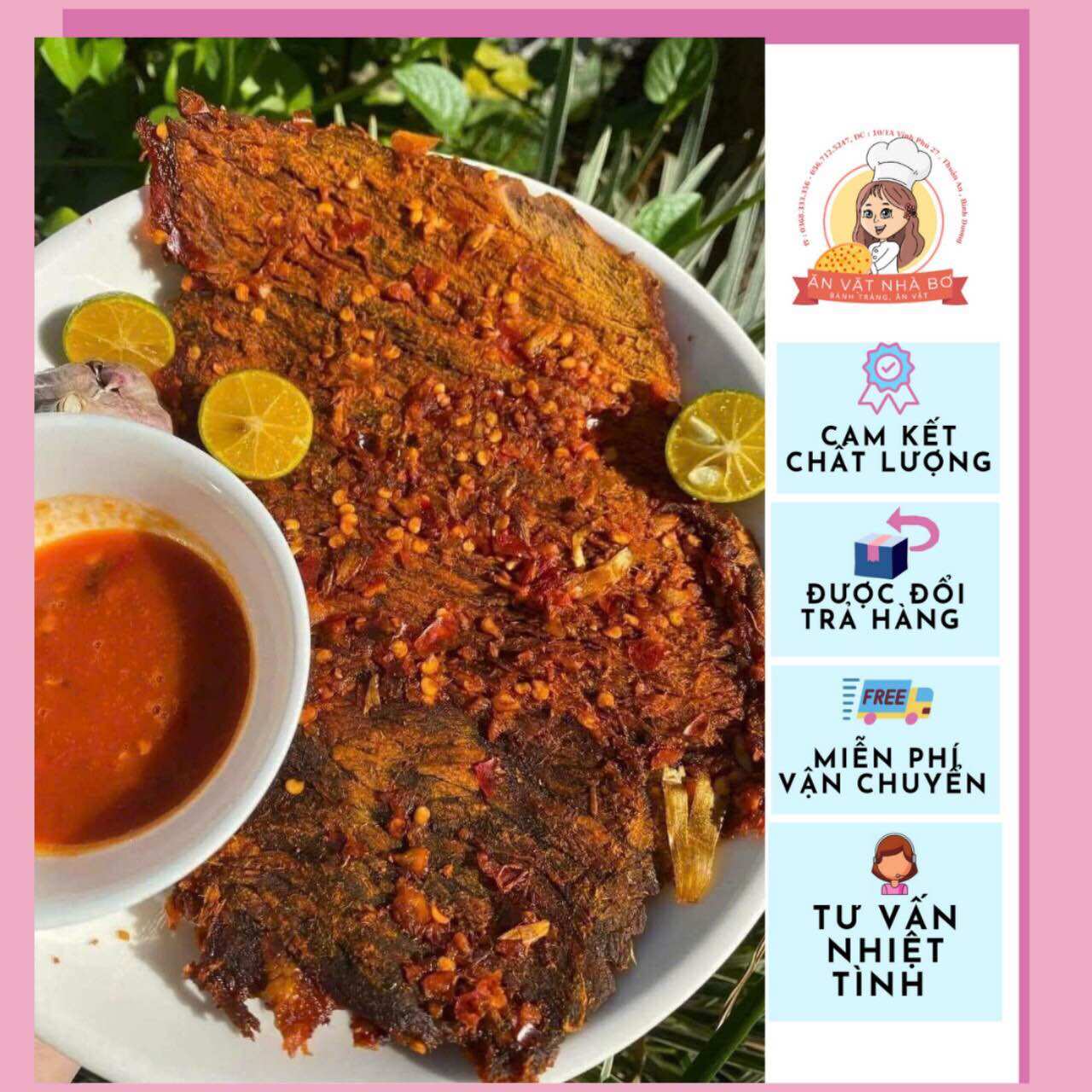Khô bò miếng loại 1 siêu ngon hủ pet 300gr