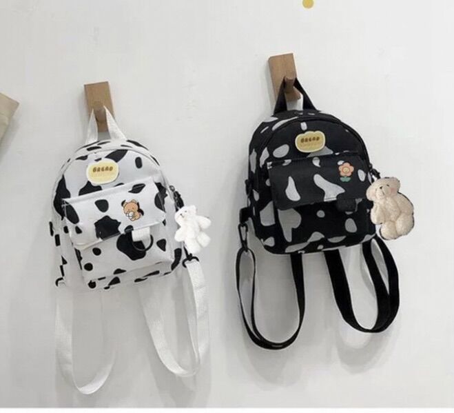 Balo mini bò sữa ,balo da bóng
