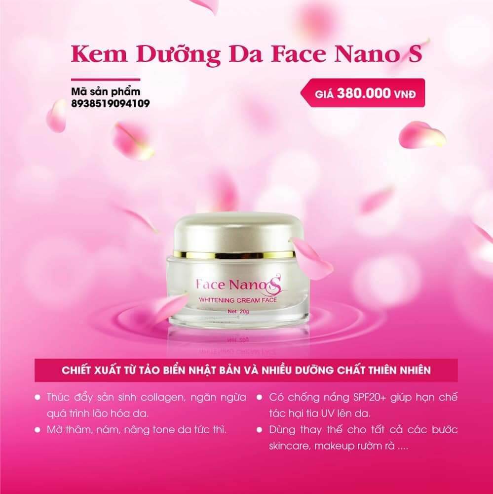 Kem Dưỡng Trắng Chống Nắng Face Nano S Sắc Hồng - 20G