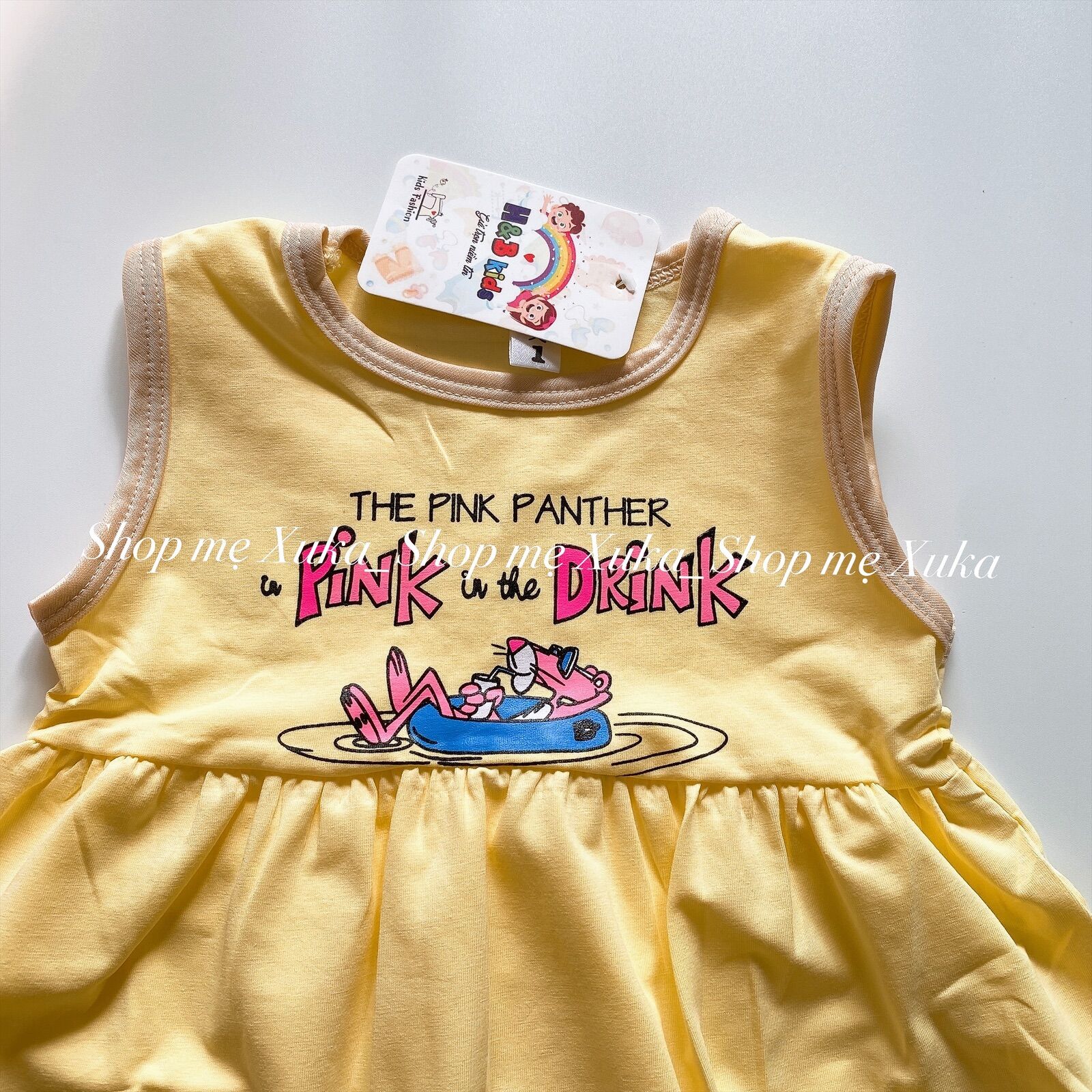 Váy thun cotton ba lỗ bé gái