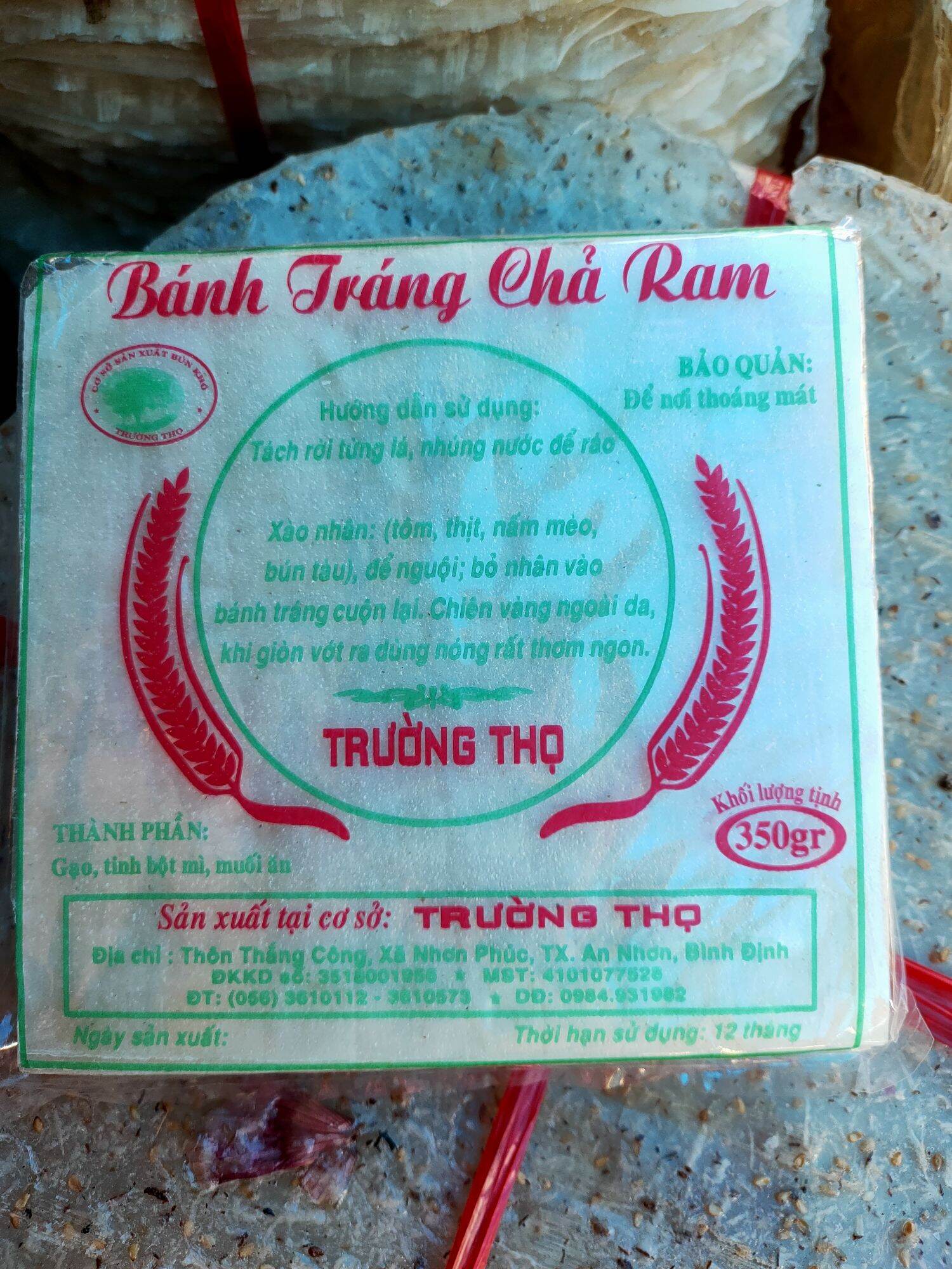 Bánh tráng chả ram cơ sở Trường Thọ Bình Định