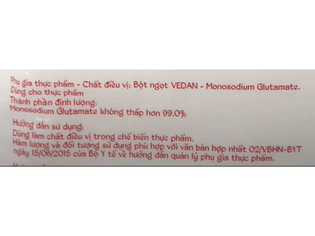 Bột Ngọt Vedan 1KG ( Hạt nhỏ)