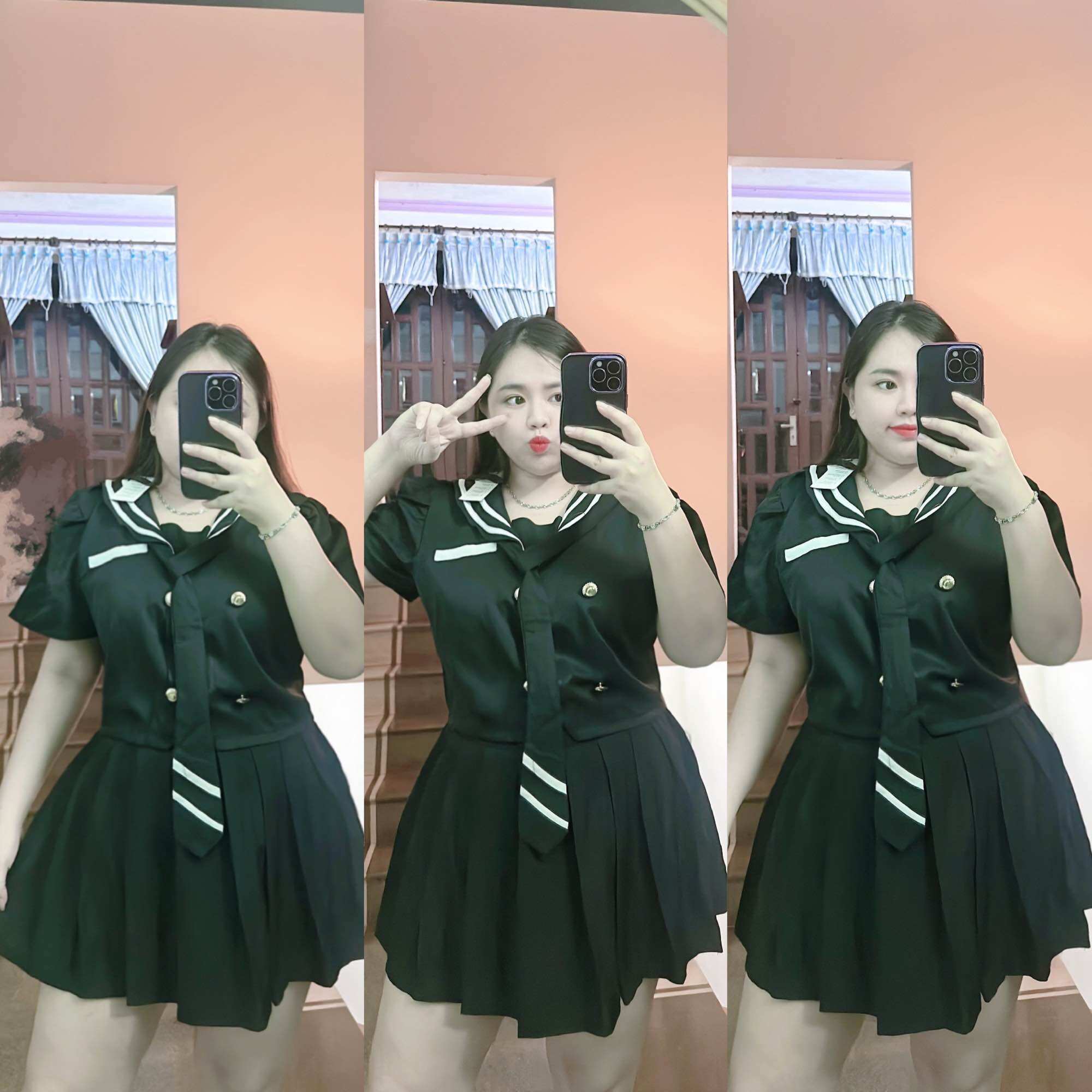 [Bigsize 60-90kg] Set Áo Thuỷ Thủ kèm Chân Váy
