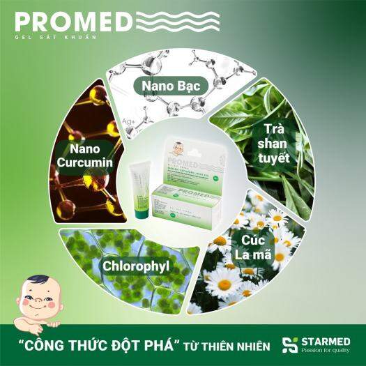Gel sát khuẩn PROMED (tặng 1 hộp thuốc nhỏ mắt Q-mumasa baby).