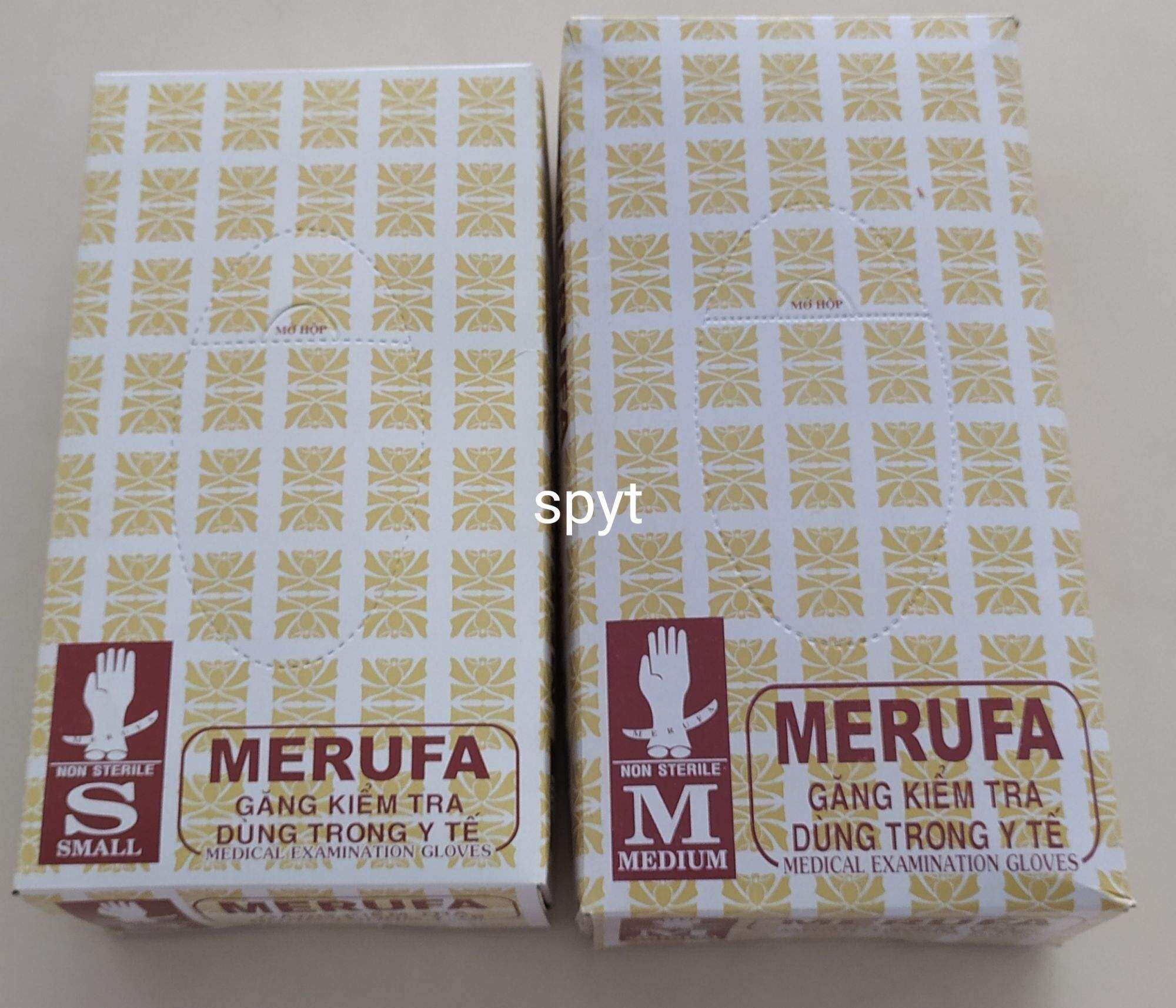 1 hộp găng kiểm tra nhãn hiệu MERUFA
