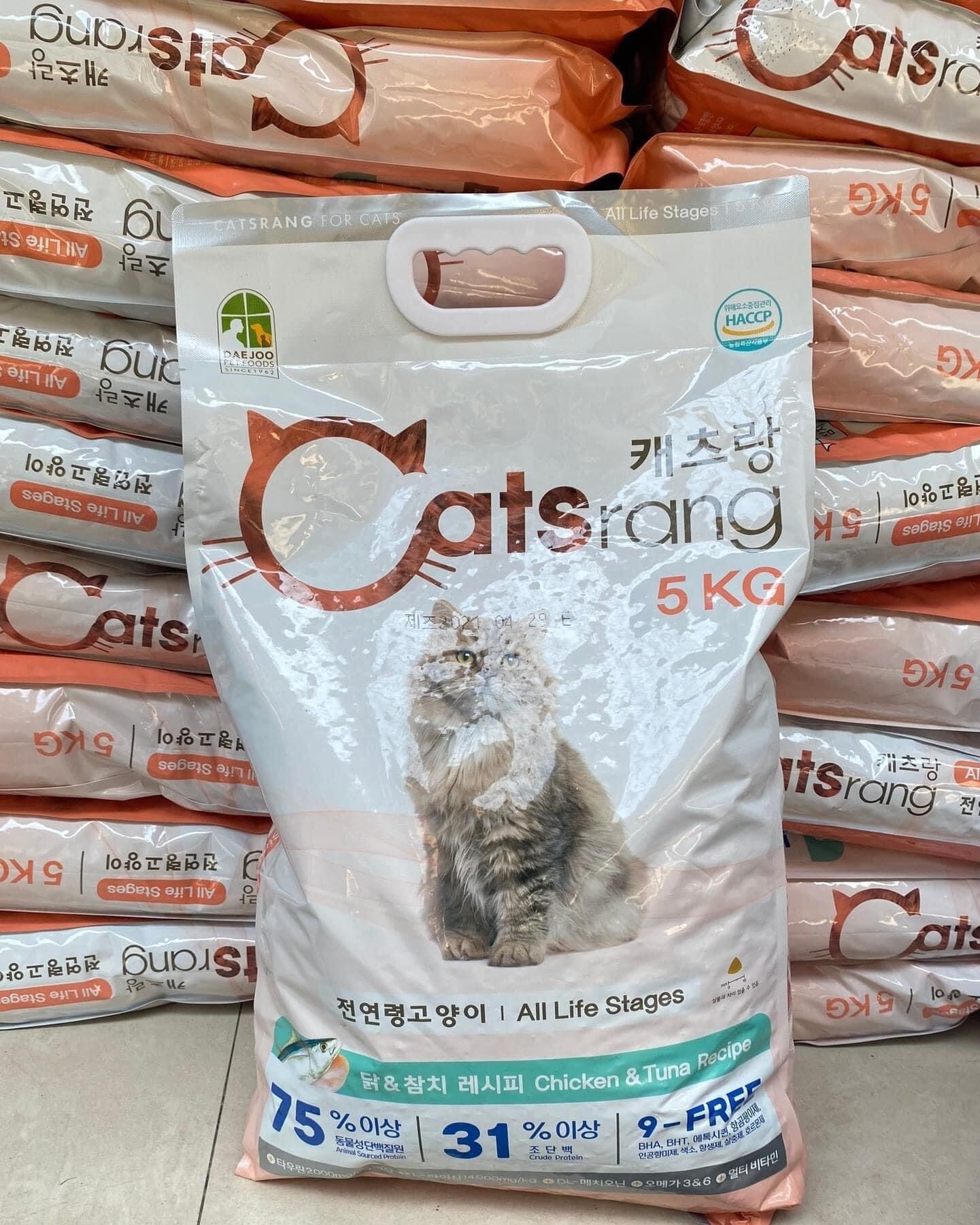 Thức ăn hạt cho mèo mọi lứa tuổi Catsrang 5KG- Hạt cho mèo catsrang 5KG - CHÍNH HÃNG