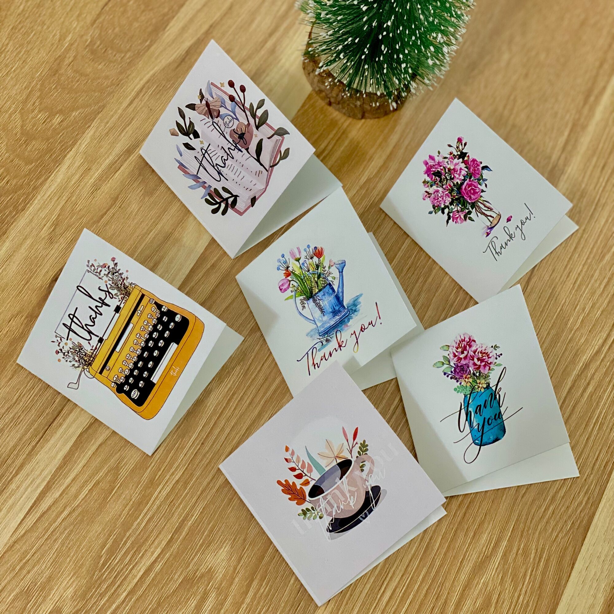 Thiệp Cảm Ơn Size 7x7cm - Thiệp Tri Ân - Thanks