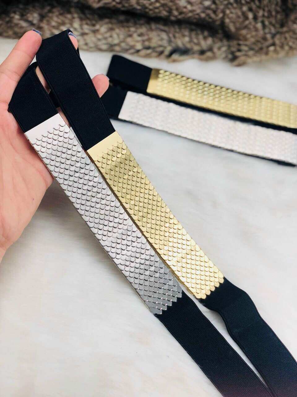 Đai váy vảy cá vàng 3cm