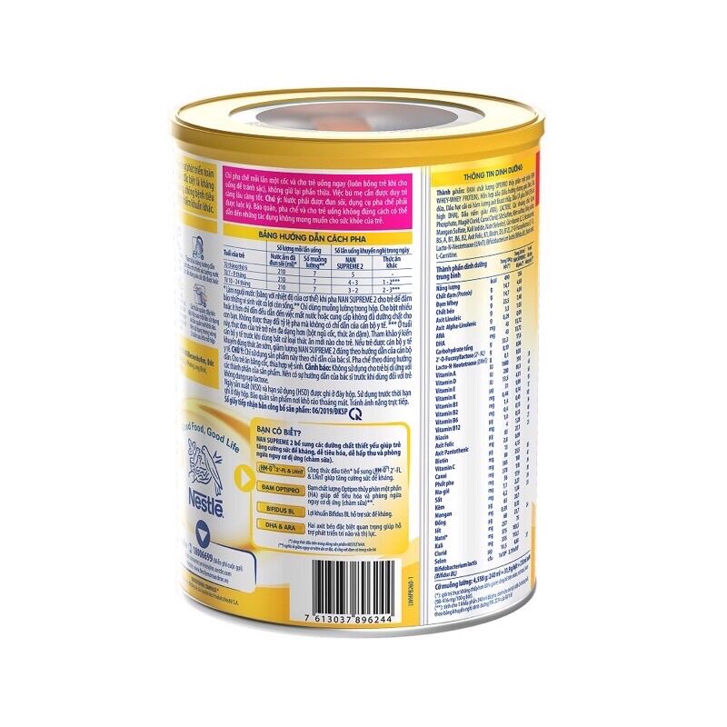 Sữa Bột Nestle Nan Supreme 2 - Hộp 800g