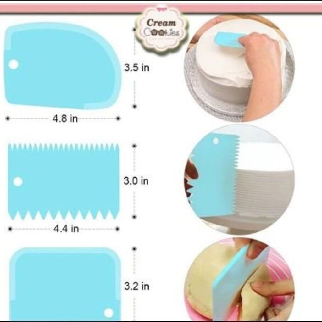 Bộ 3 miếng vét bột tạo vân bánh