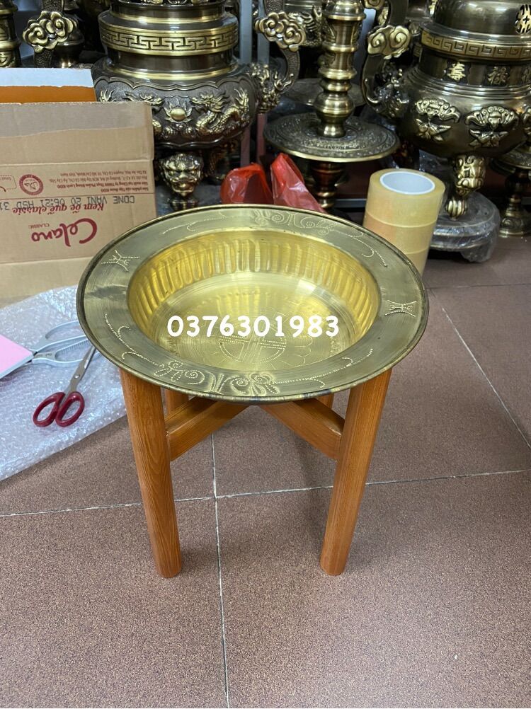 Chậu đồng bằng đồng nguyên chất đường kính 27cm
