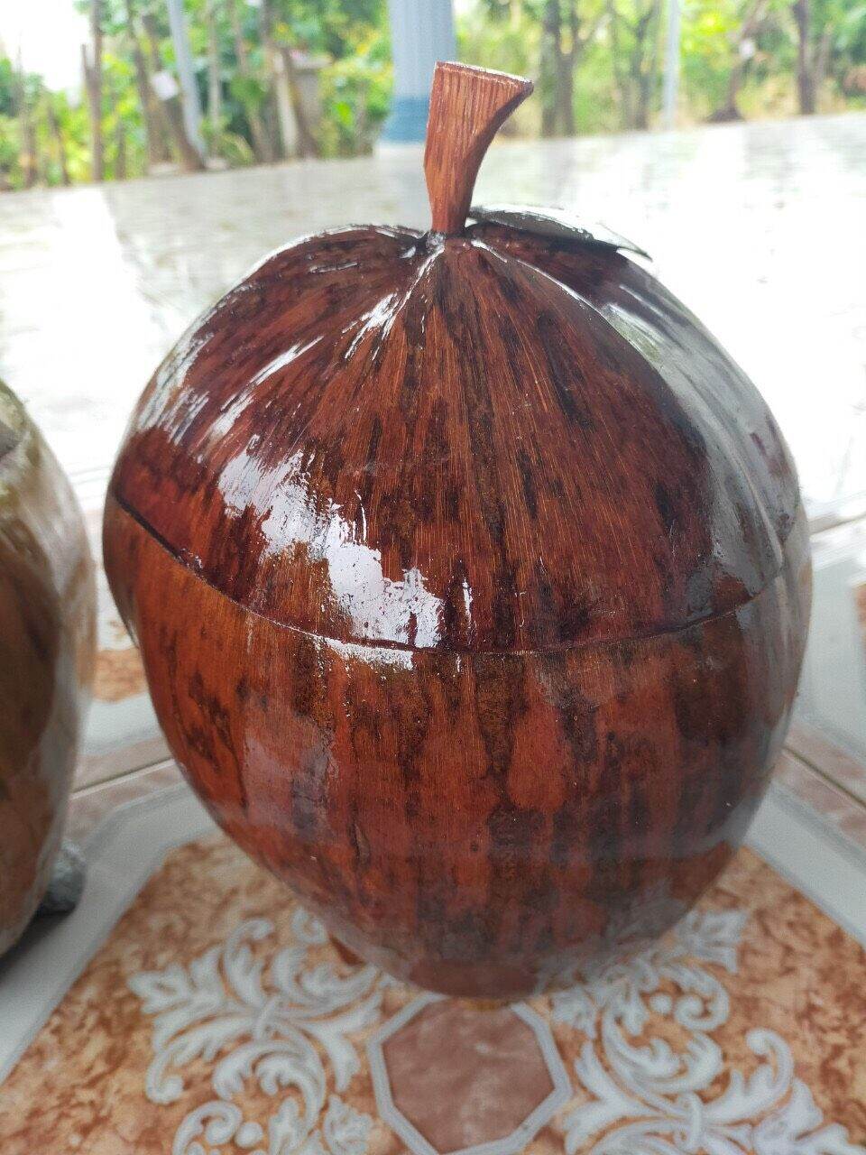 Bình ủ ấm trà trái dừa 1,2l không đế