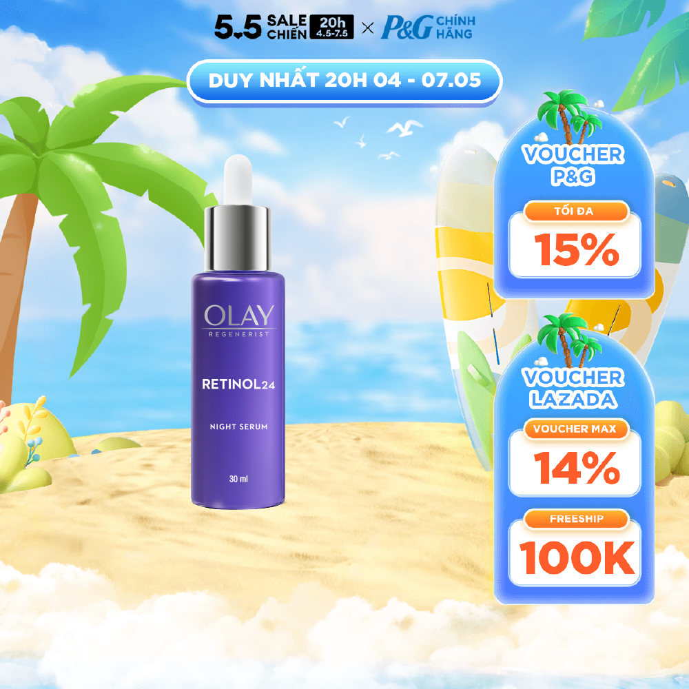 Serum Dưỡng Da OLAY RETINOL24 Giúp Giữ Nét Tươi Trẻ Cho Da & Mờ Nếp Nhăn Chai 30ML