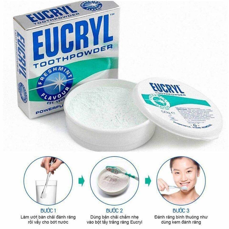Bột tẩy trắng răng Eucryl 50g