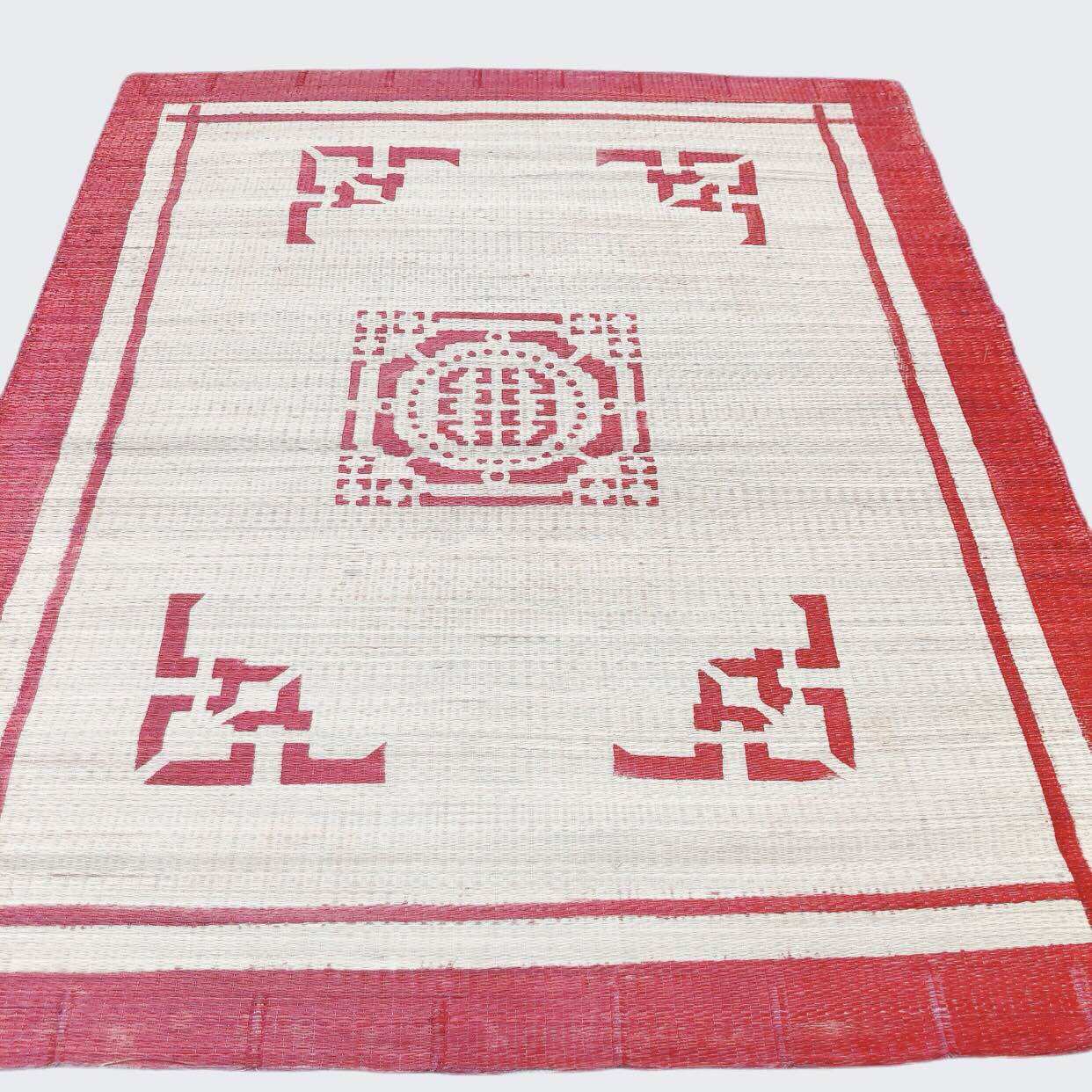 Cheap Brocade Printed Straw Mat 1M6X2M for Tet Decoration