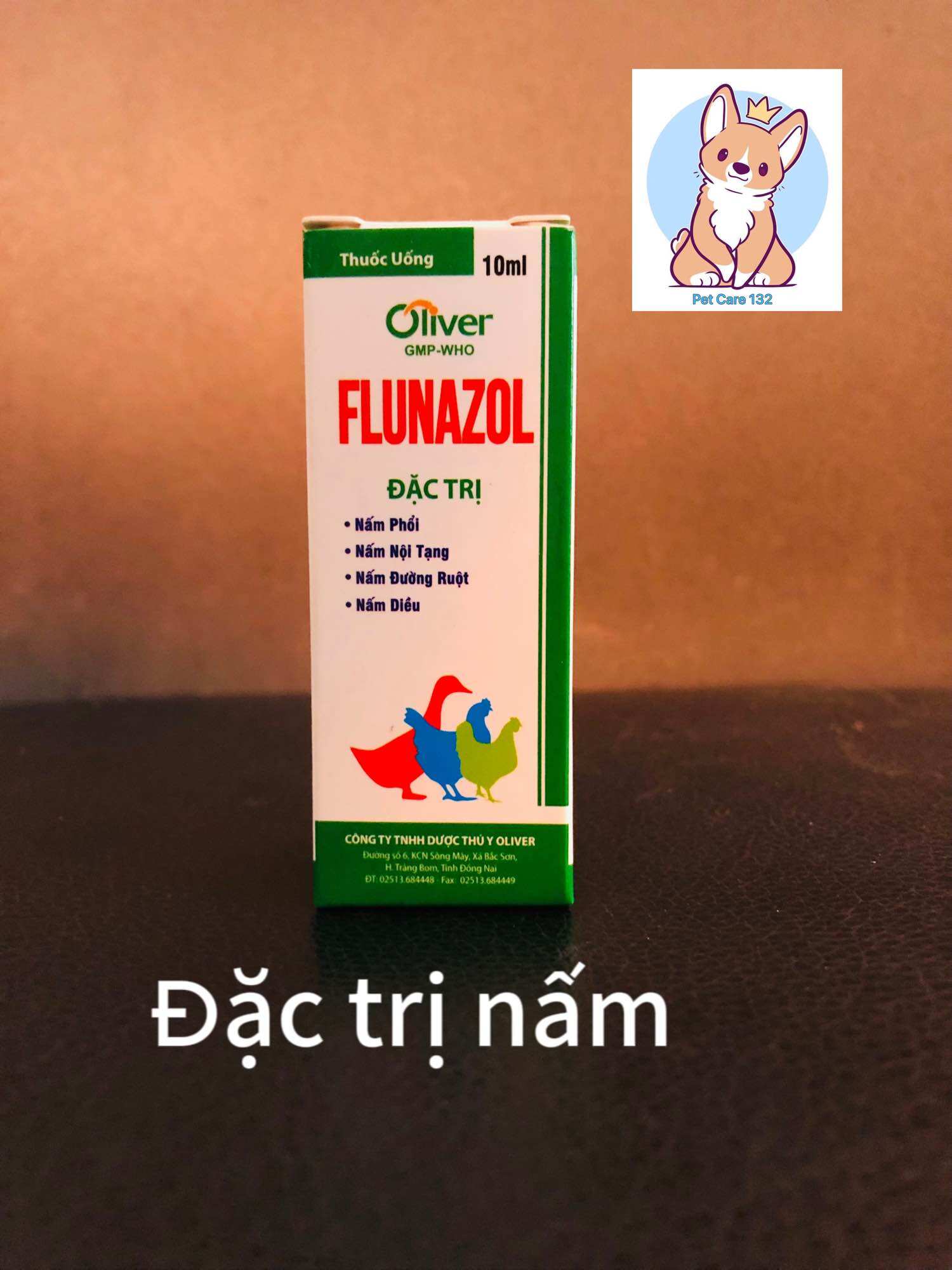 Giúp hết nấm cho gà Flunazol 10ml oliver.