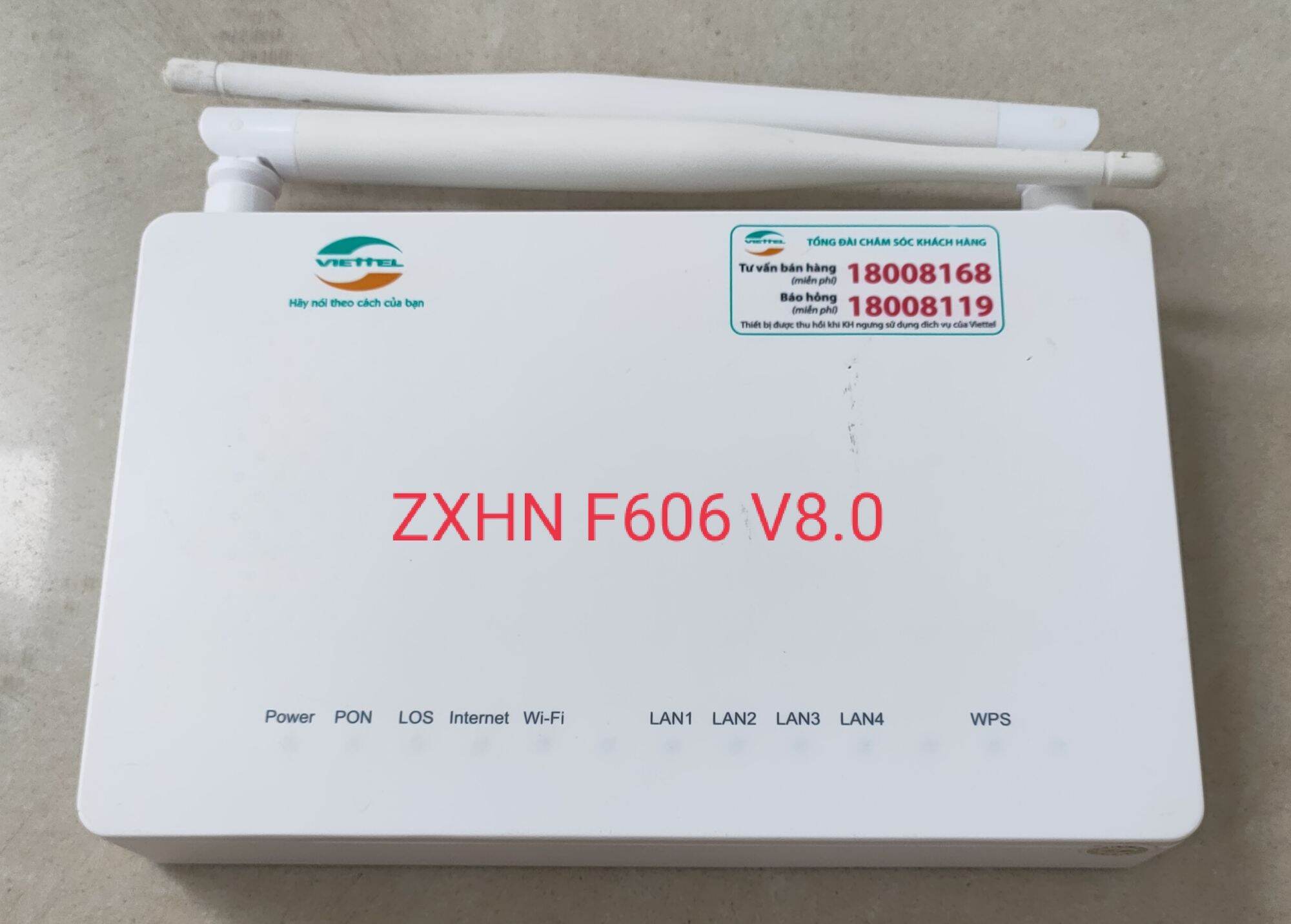 Bộ phát wifi GPON Viettel ZXHN F606 V8.0. Dùng làm Bridge mode, switch thumbnail