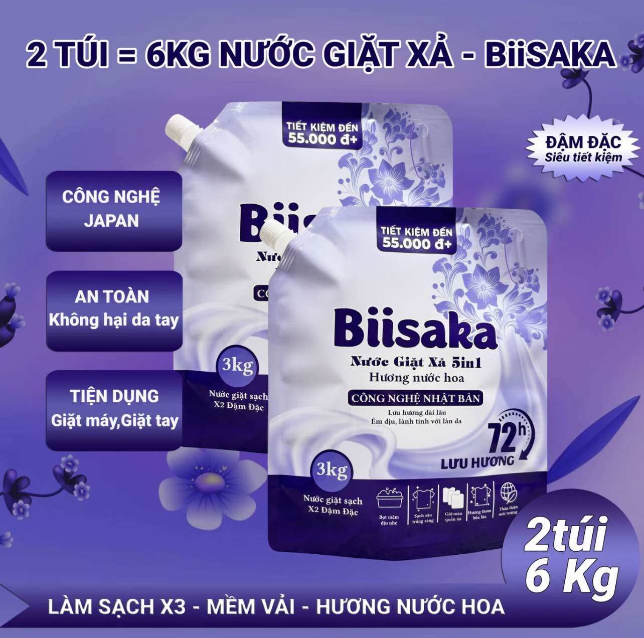 6kg Biisaka 5in1 Detergent with Perfume