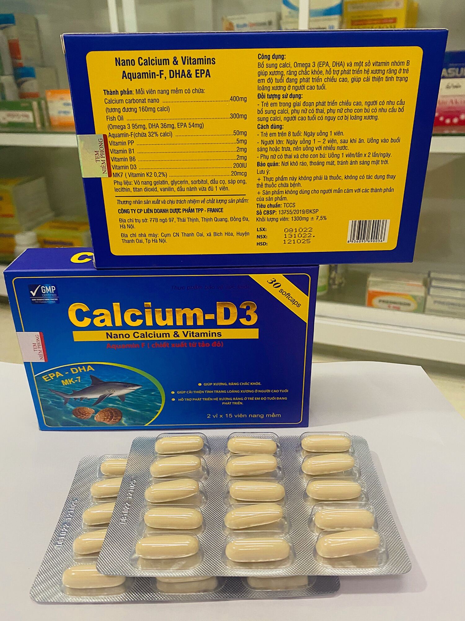 Calcium - D3, Nano calcium & vitamins , Aquamin F (chiết xuất từ tảo đỏ)