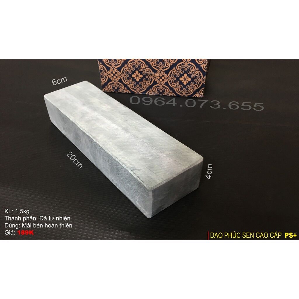 Đá mài dao đá bùn tự nhiên dùng cả đời 20x6x4cm Grit 3000