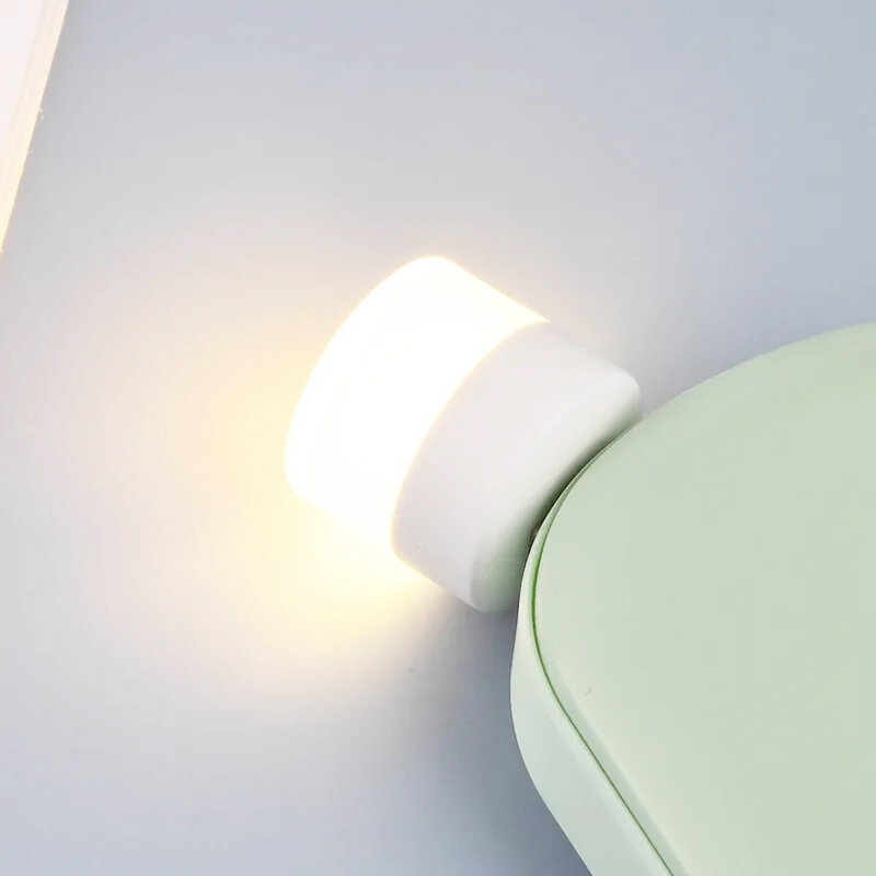 8 Chiếc USB Cắm Đèn Máy Tính Di Động Sạc Nguồn Cuốn Sách Nhỏ Đèn LED Bảo Vệ Mắt Đọc Sách Tròn Ánh Sáng Ban Đêm ánh Sáng