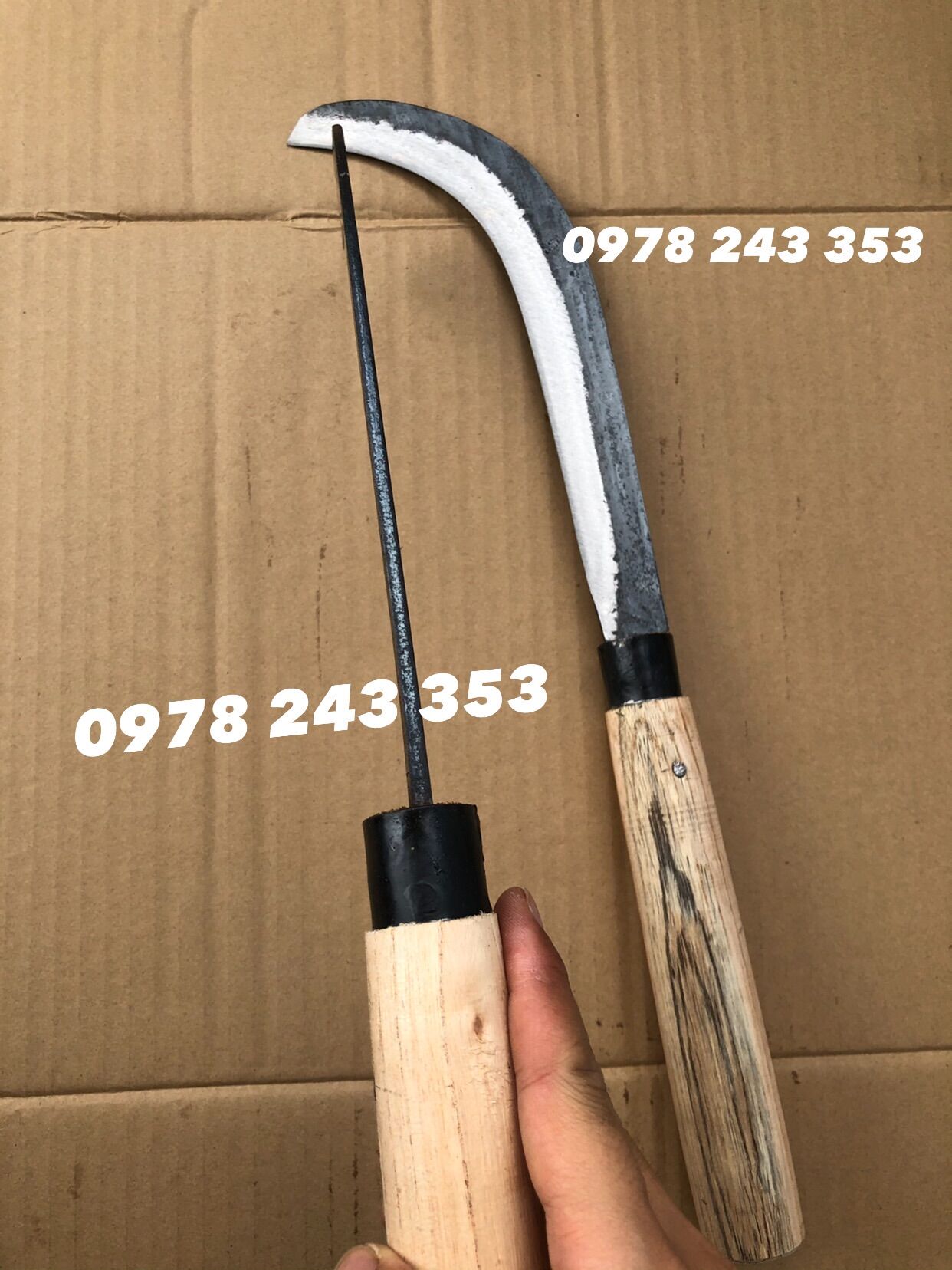 Coconut Cleaning Tools - Coconut Sickle and Coconut Clamp