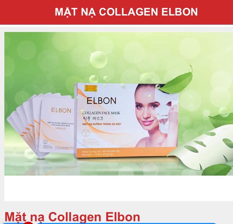Mặt nạ dưỡng da Collagen Ngọc trai Elbon