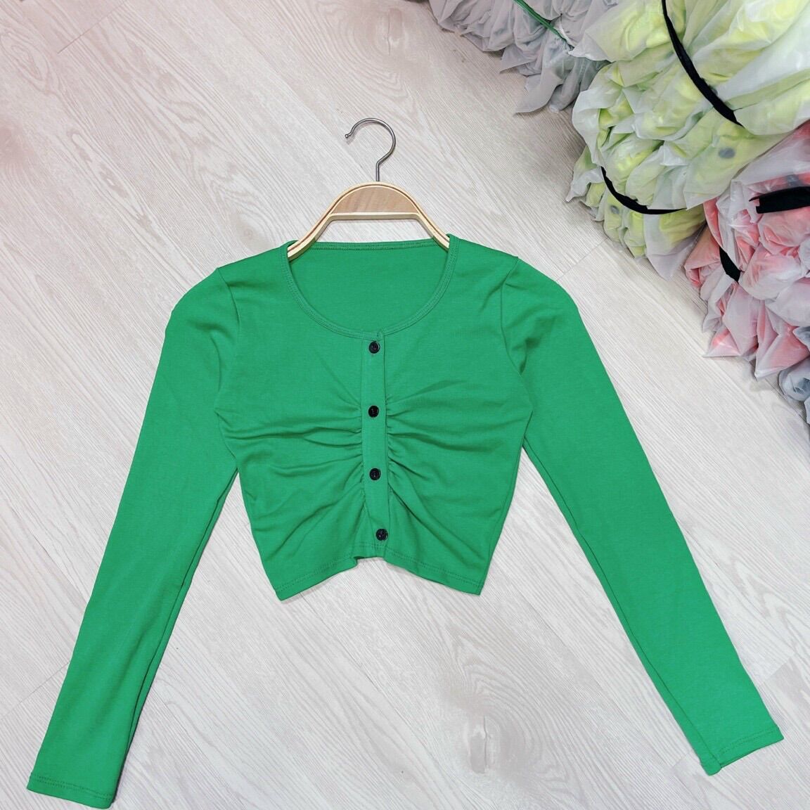 HCM(ảnh thật) ÁO KIỂU NHÚN NÚT