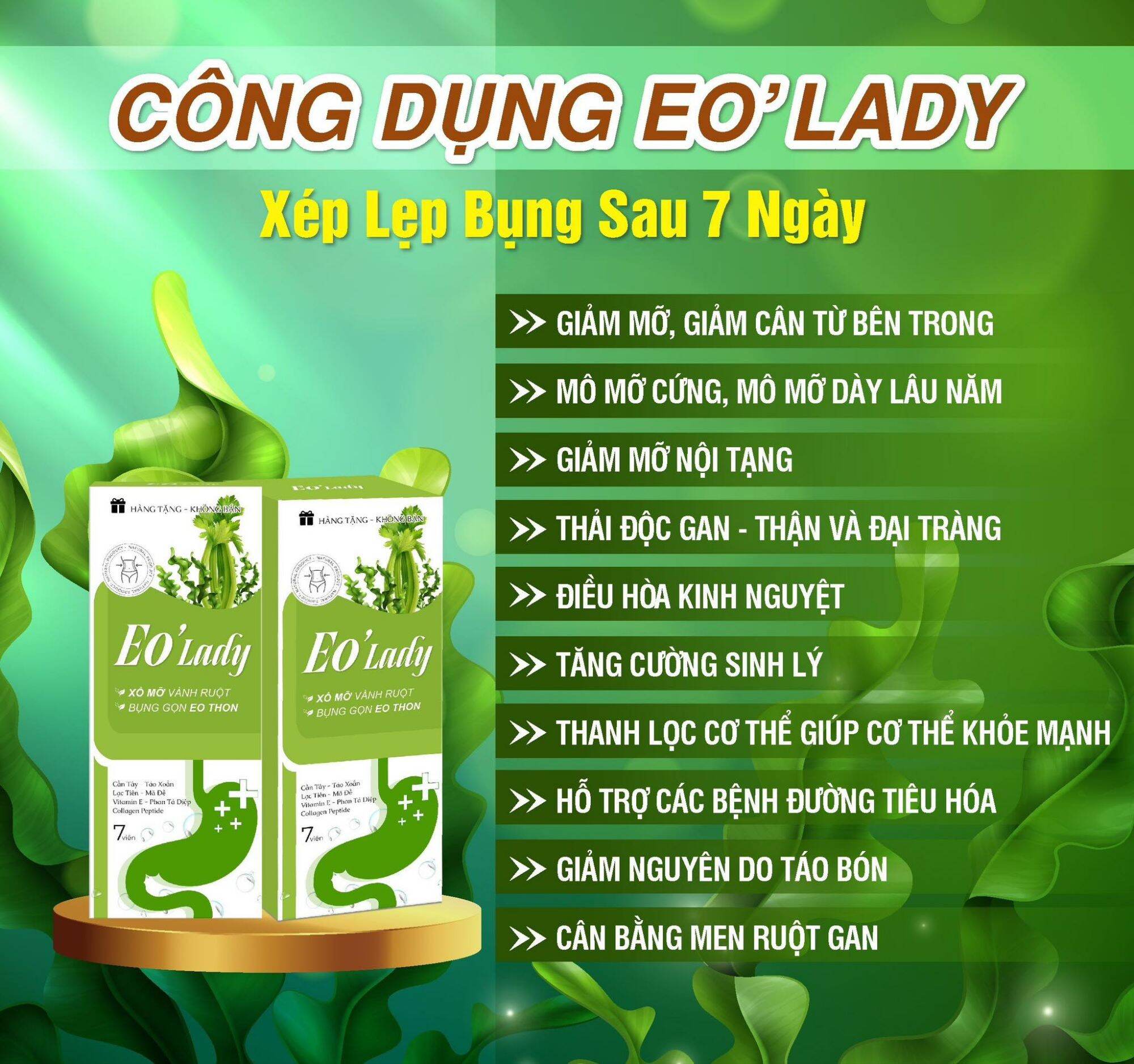 Trà EO LADY Giảm mỡ bụng (T.iên H.ạnh chính hãng mẫu mới 2023)