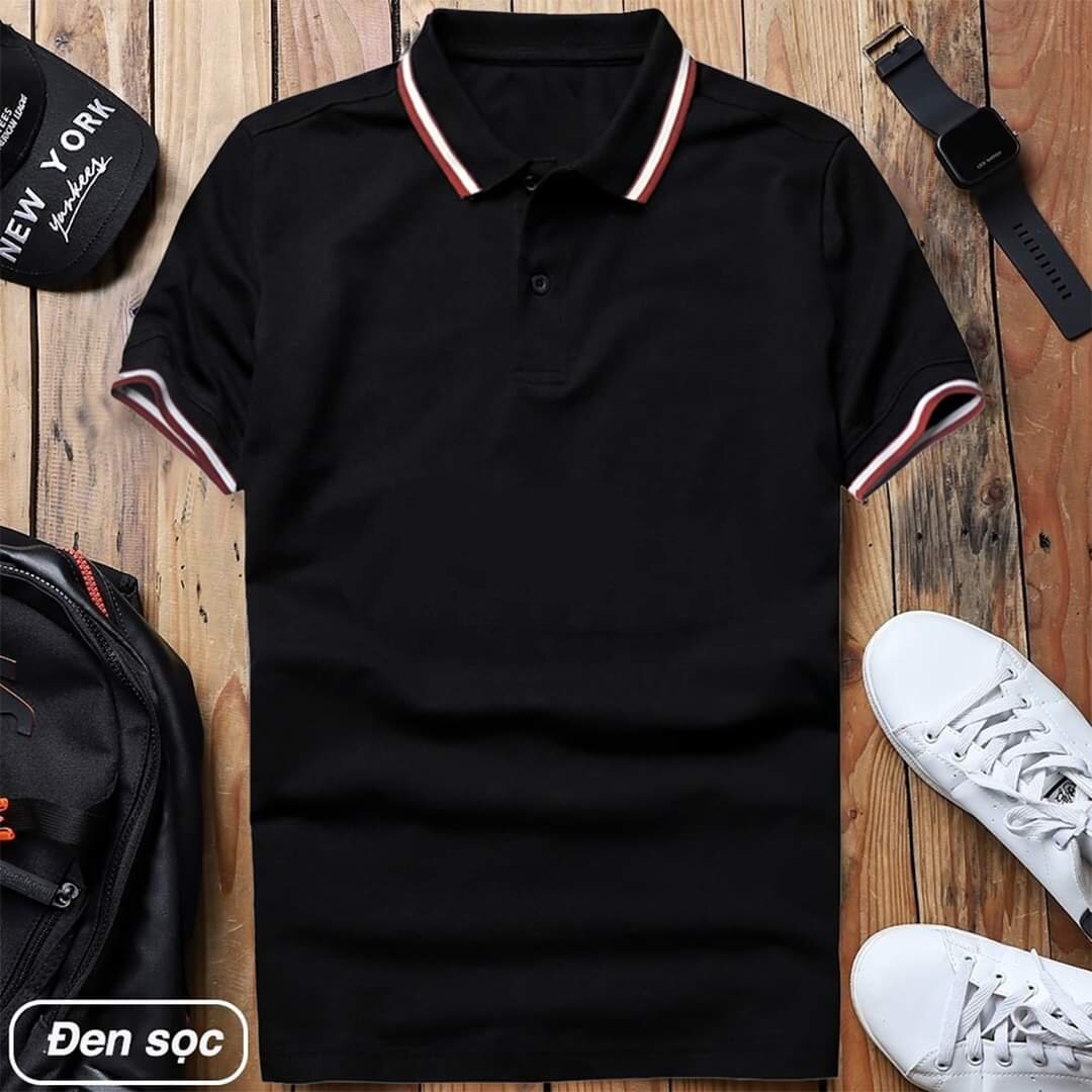 (ÁO POLO NAM NỮ) áo polo nam nữ cổ bẻ phối viền chất liệu thun cotton cá sấu