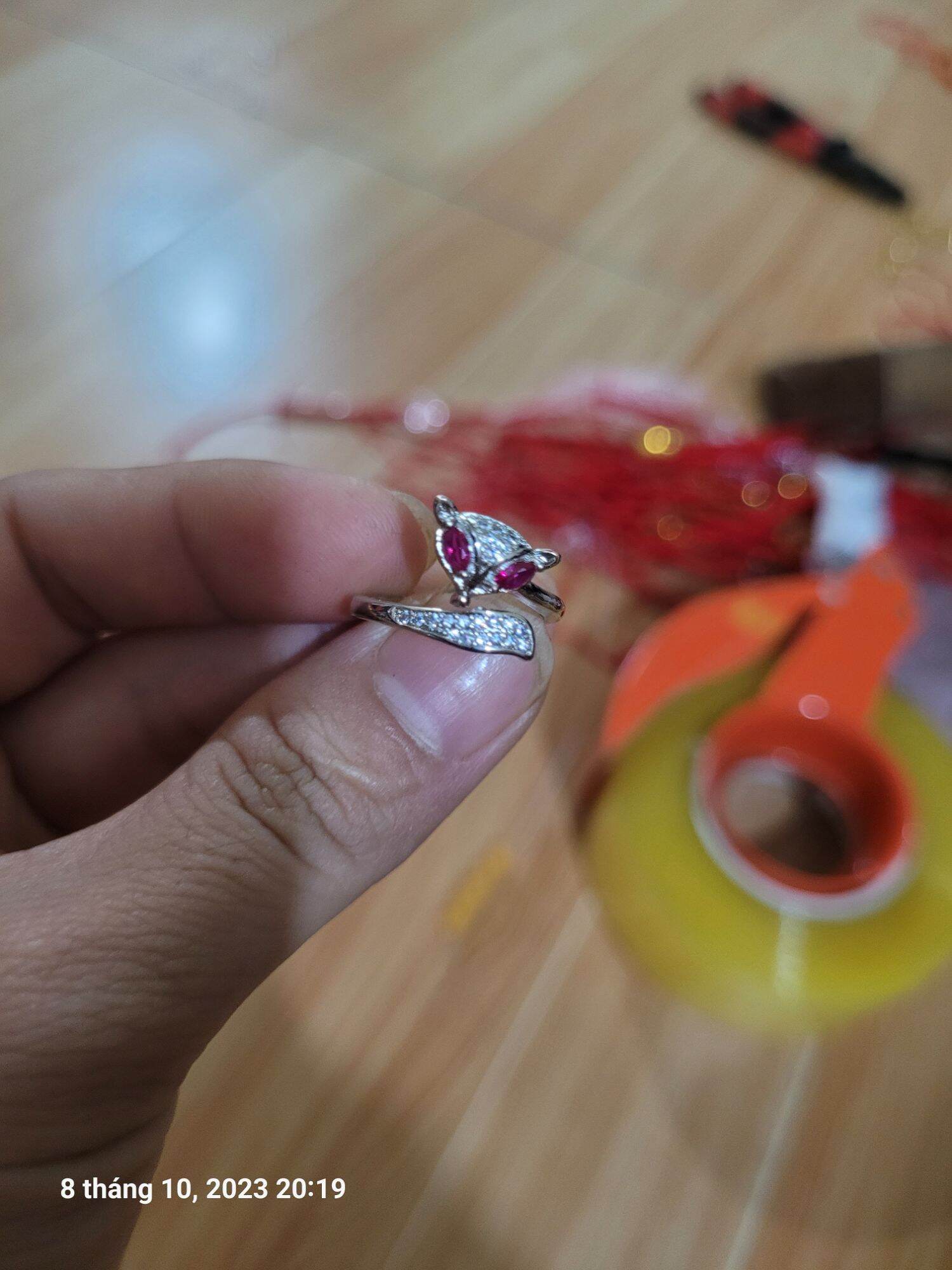 nhẫn hồ ly bạc 925