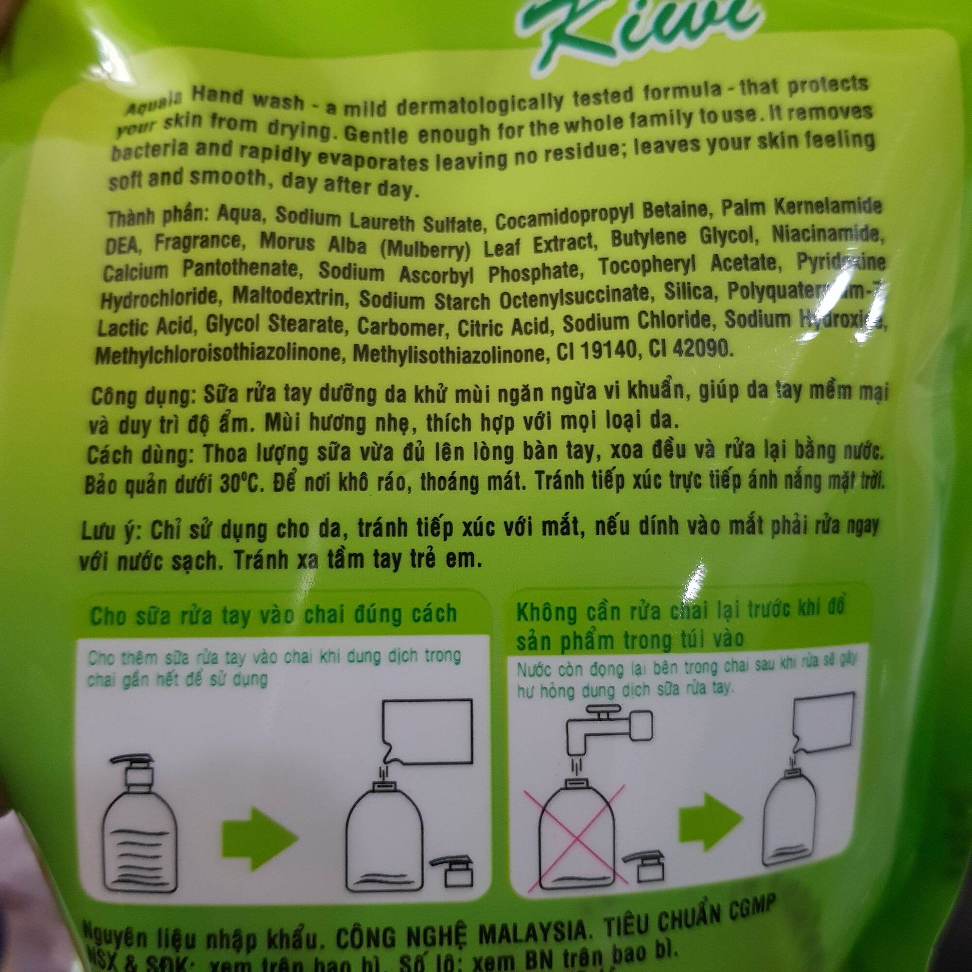 Sữa rửa tay Aquala bịch 450ml