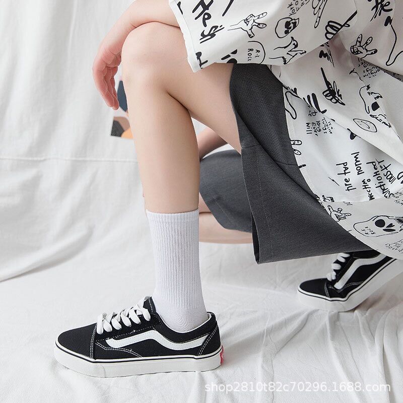 Tất Vớ cổ cao trơn màu unisex