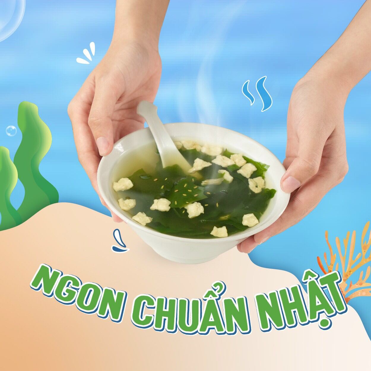 Canh rong biển ăn liền canh dưỡng sinh rong biển tâm minh hộp 10 gói