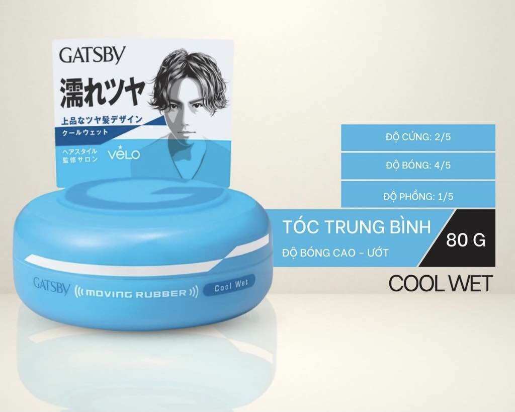 Sáp Wax vuốt tóc nam Gatsby Moving Rubber NHẬT 80g
